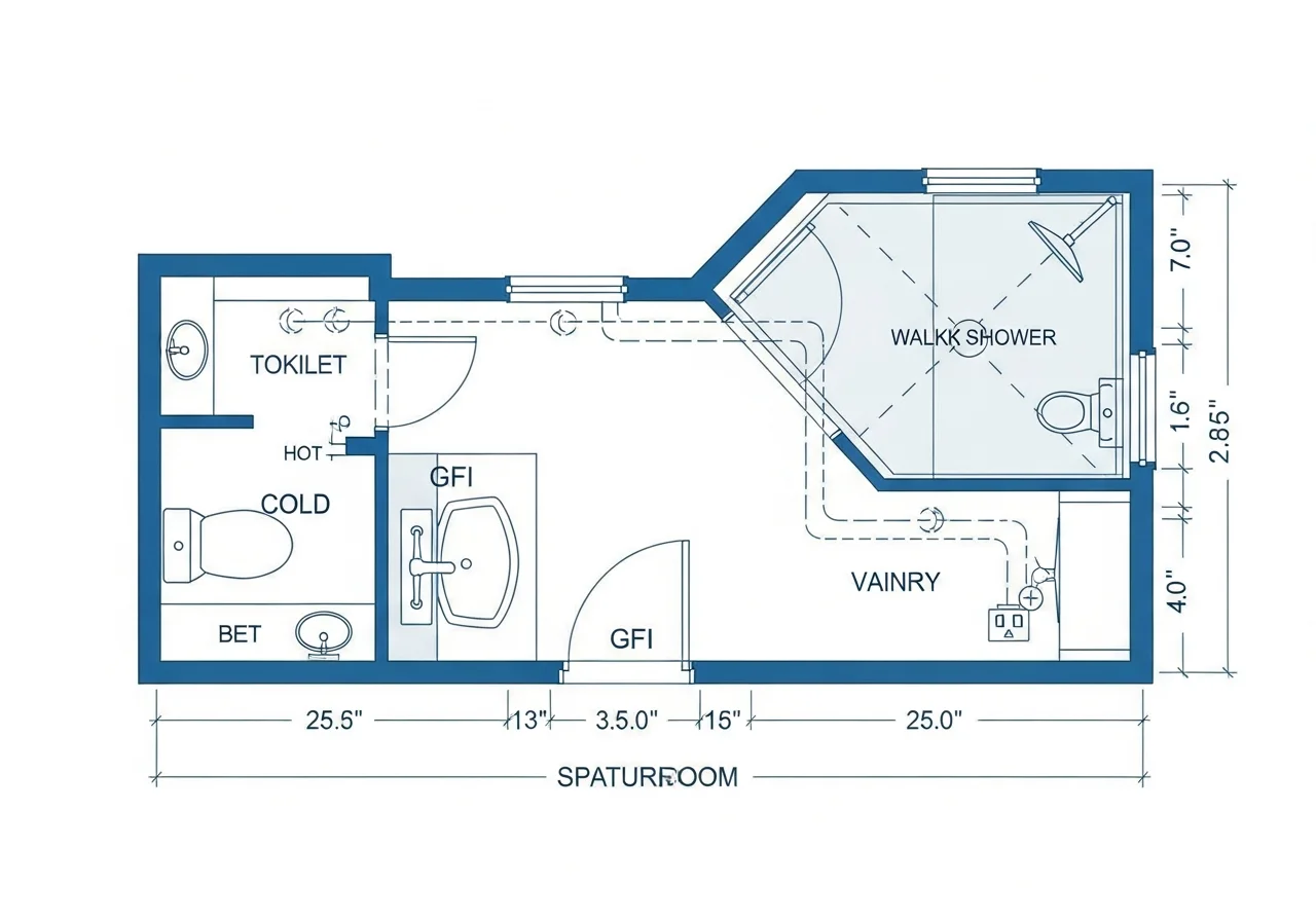 Basement Bathroom Layout
