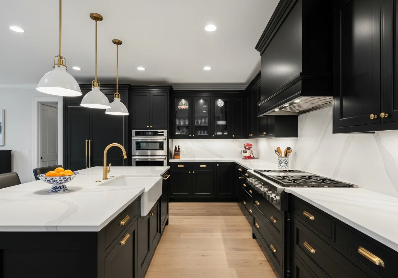 Black Cabinets Modern Drama