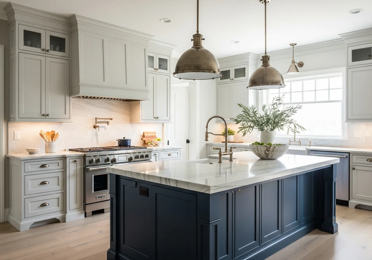 Bold Cabinet Color Accent