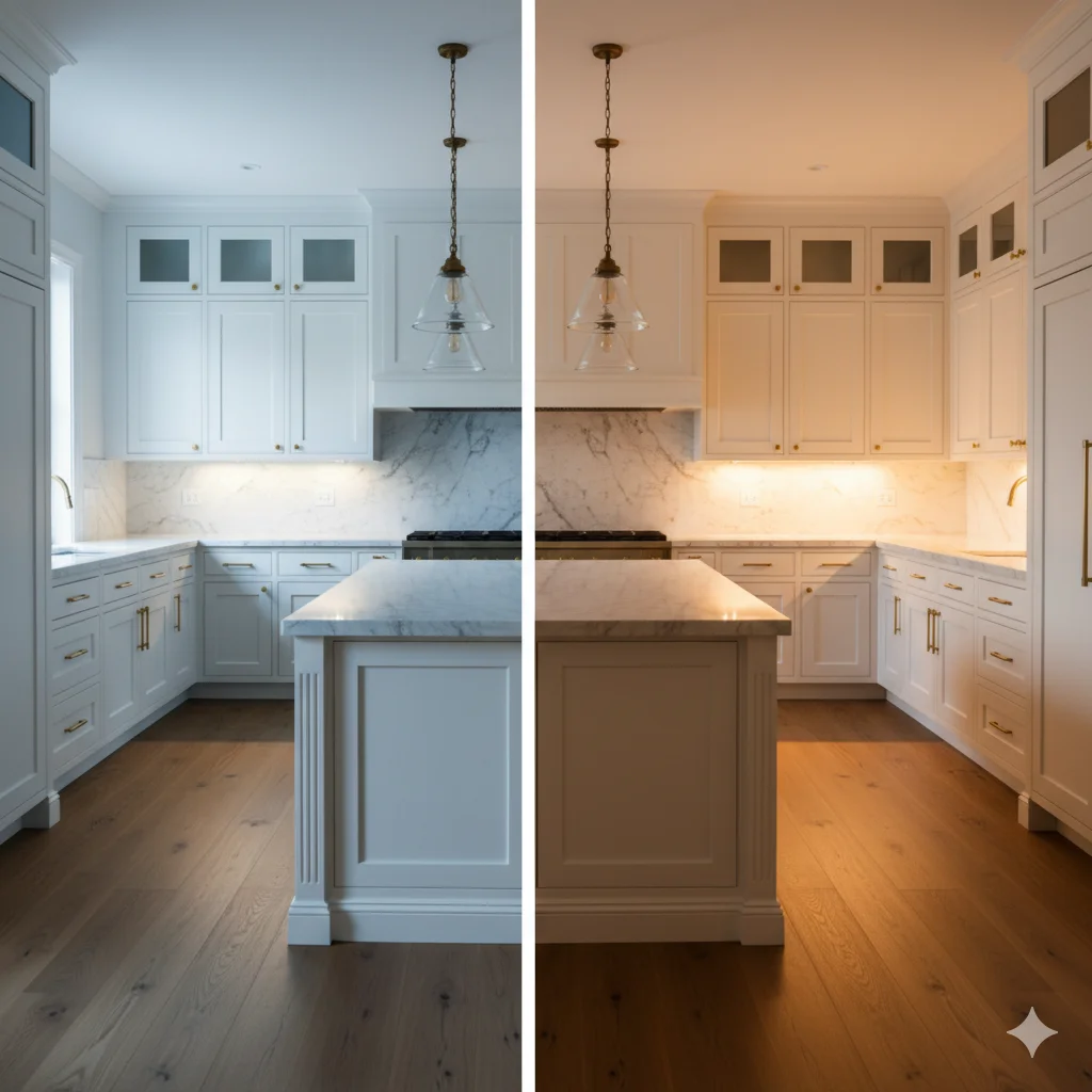 Clear Glass Pendant with Warm Filament Bulb