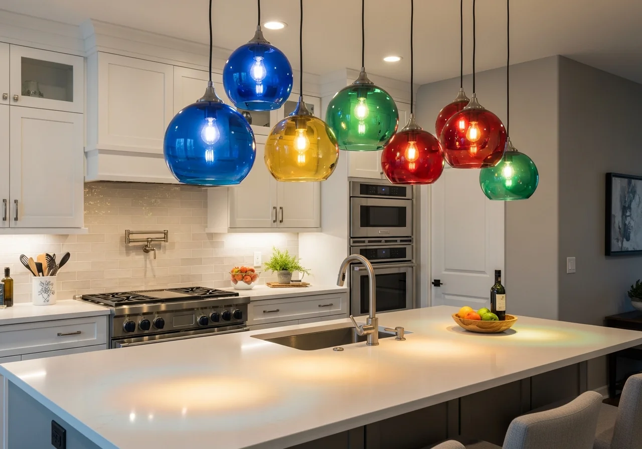 Colored Glass Pendants