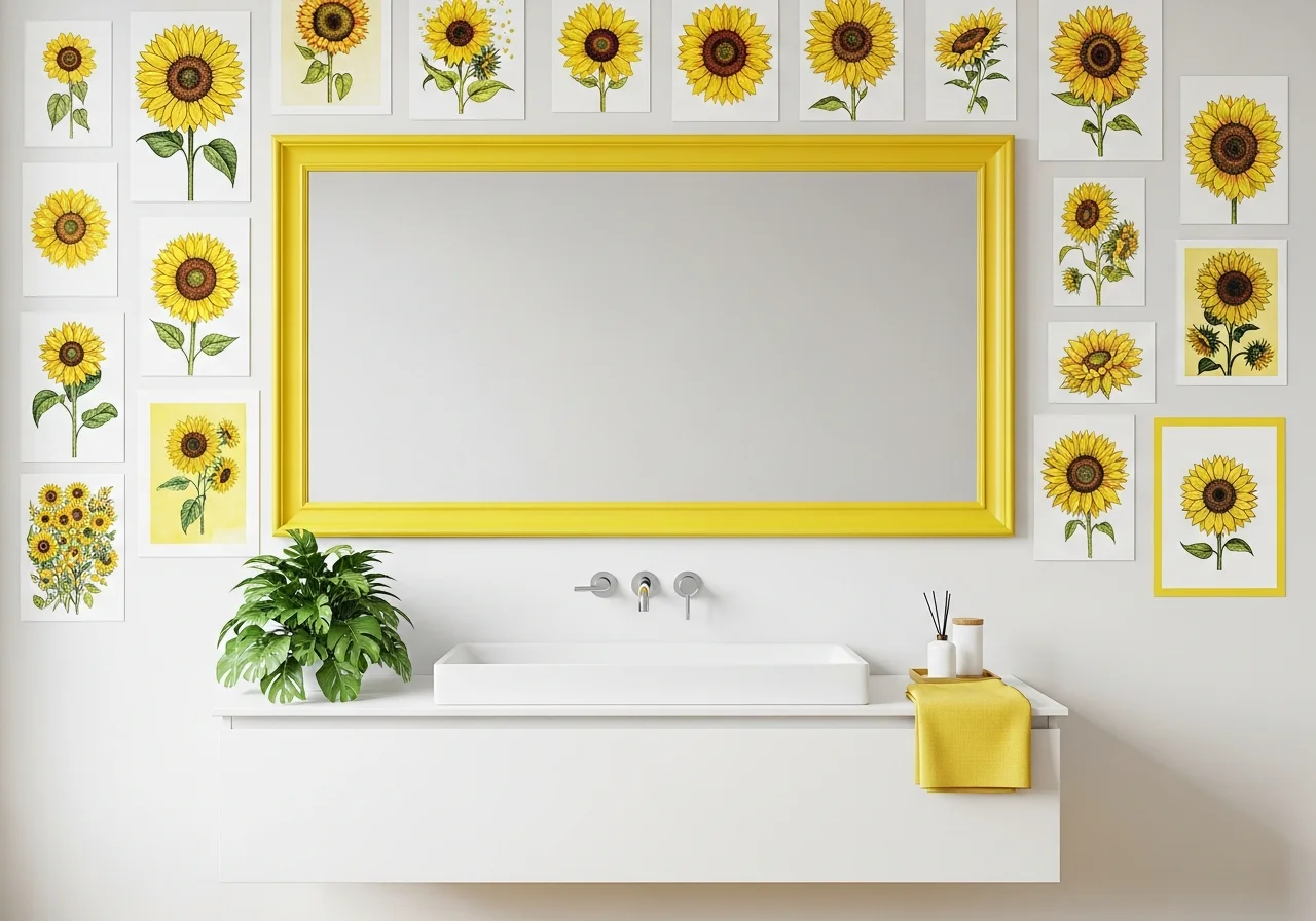 Feature Yellow in Artwork and Mirrors