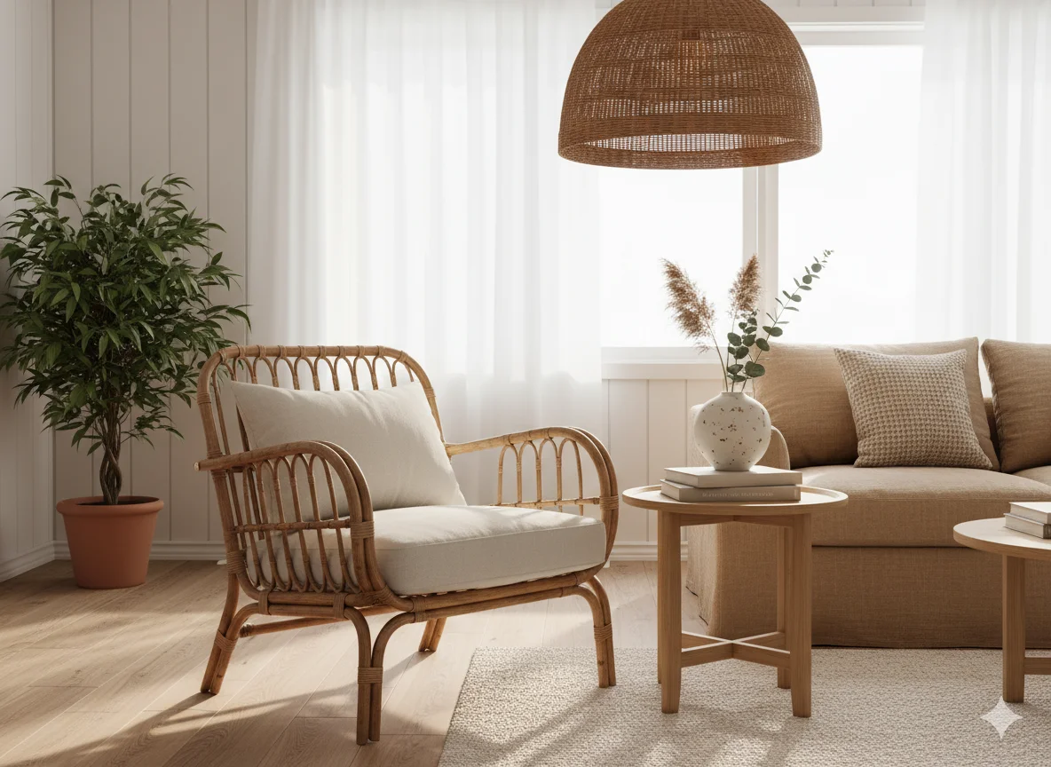  Incorporate Rattan Cane and Woven Elements