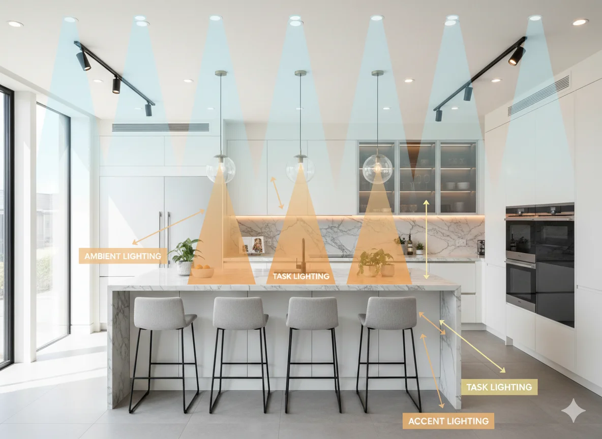Kitchen Lighting Layers