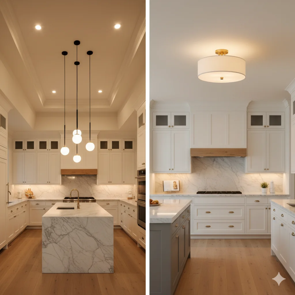 Lantern Style Island Fixture