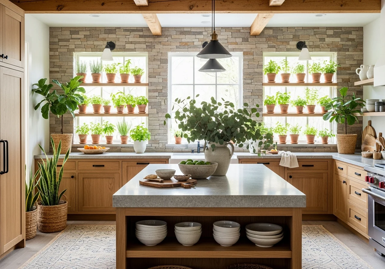 Organic Materials and Indoor Greenery