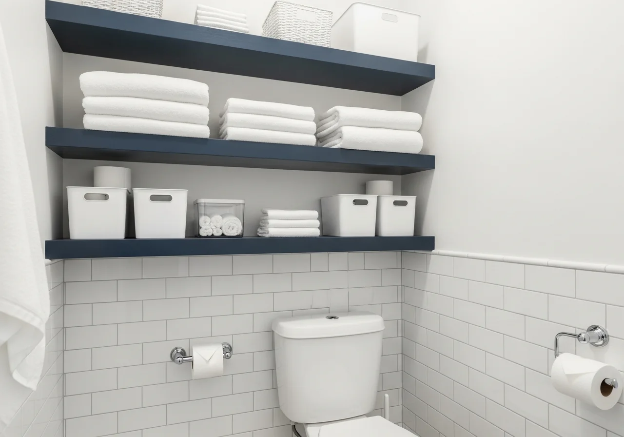 Shelves in Blue for Storage