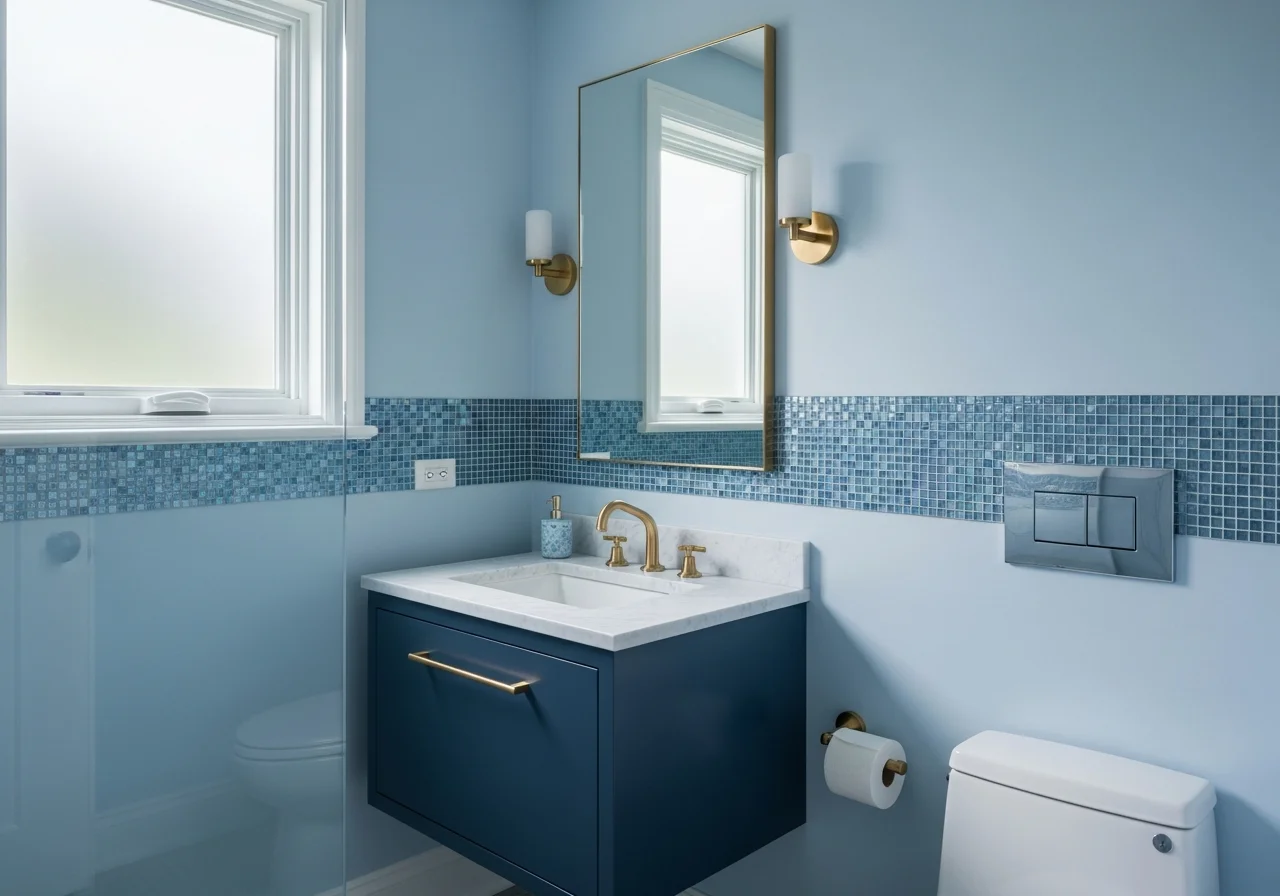 Small Blue Bathroom Ideas