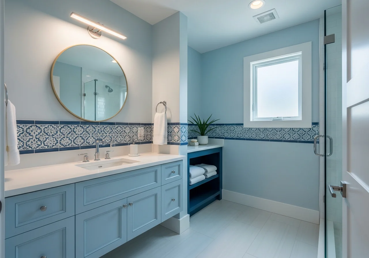 Small Blue Bathrooms