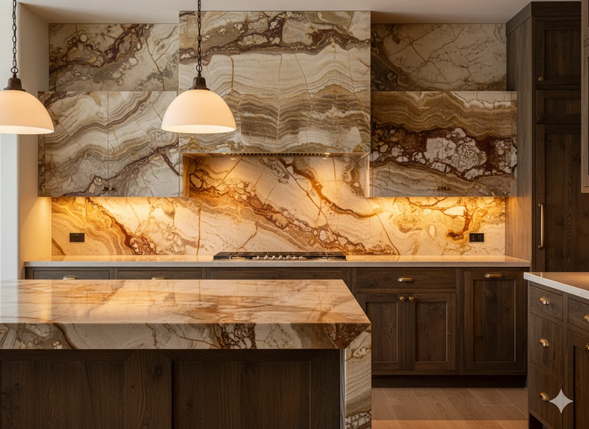 Stone-Based Backsplash Trends