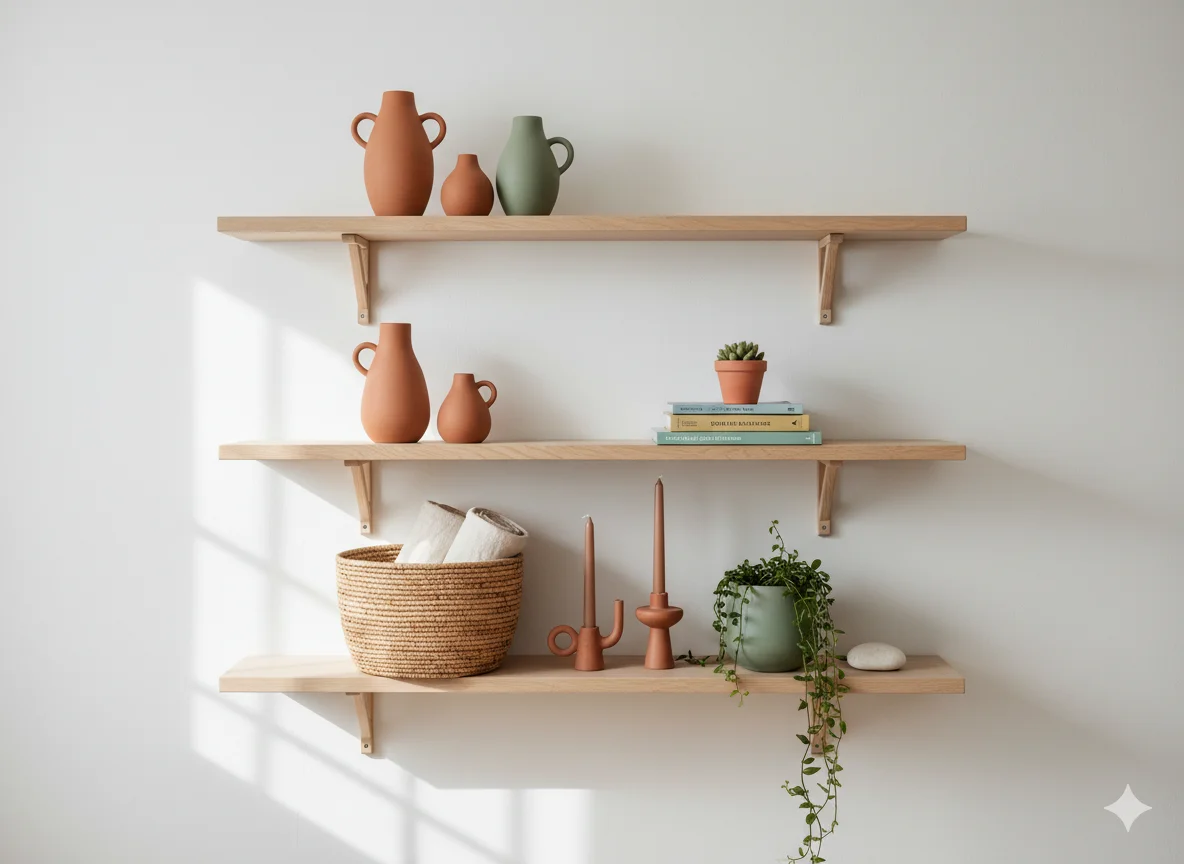  Style Open Shelves with Seasonal Pieces