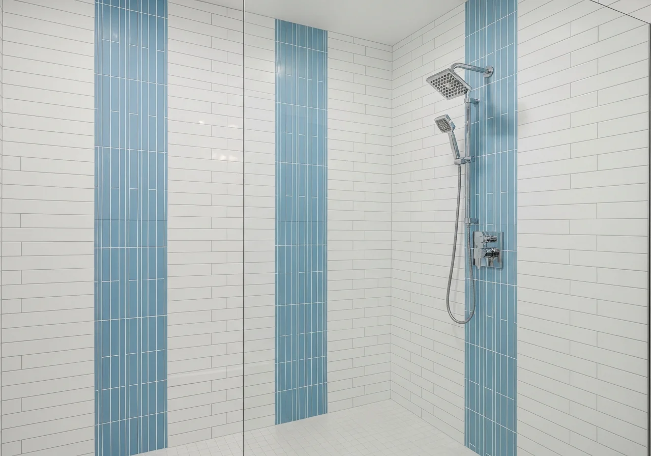 Tile with Blue Accents
