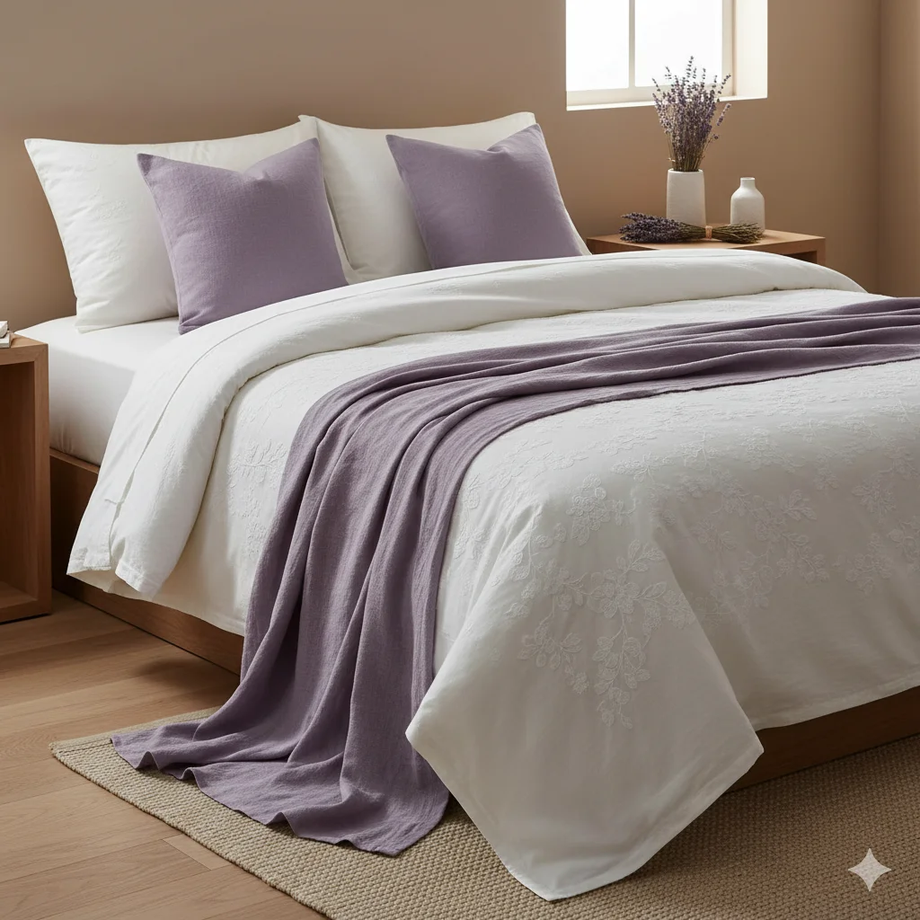 White Floral Bedding