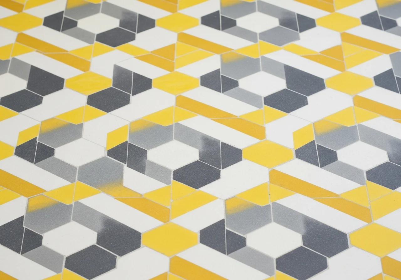 Yellow Geometric Floor Patterns