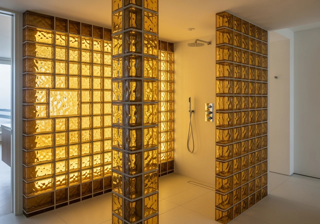 Yellow Glass Brick or Block