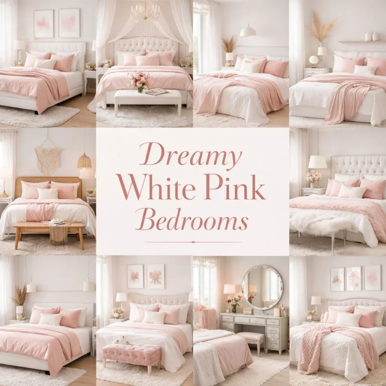 20 White Pink Bedroom Ideas