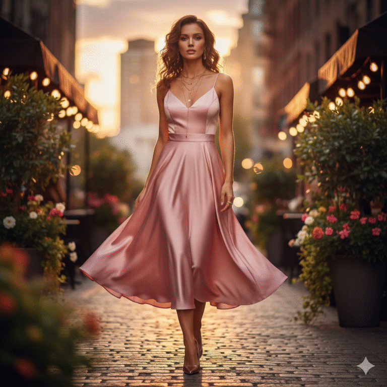 A fashionable woman wearing a sheer elegant blouse paired with high waisted wide leg trousers and heels, minimalist modern background, sophisticated romantic style, editorial fashion photography, Pinterest aesthetic