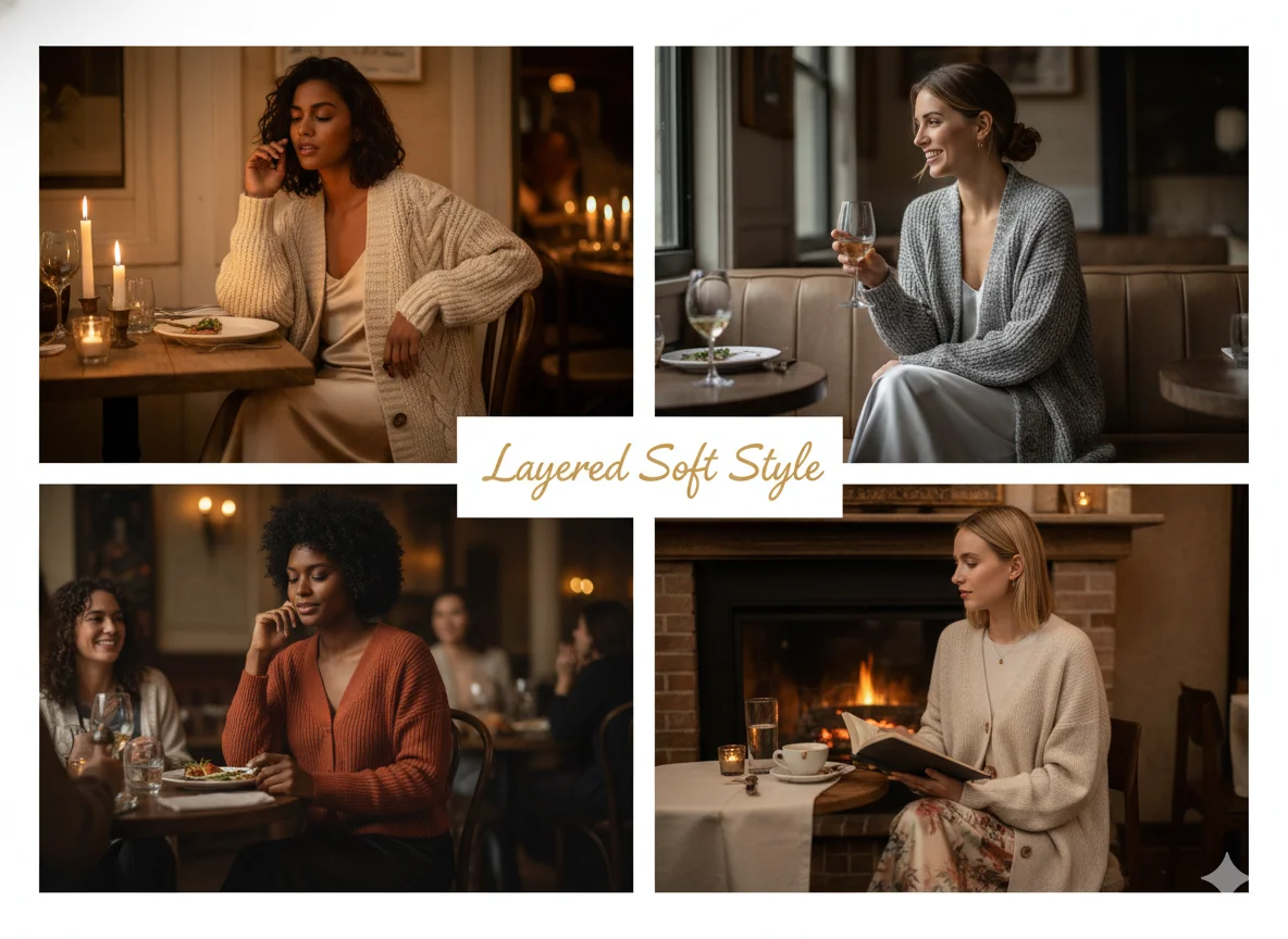 Cardigan and Slip Skirt