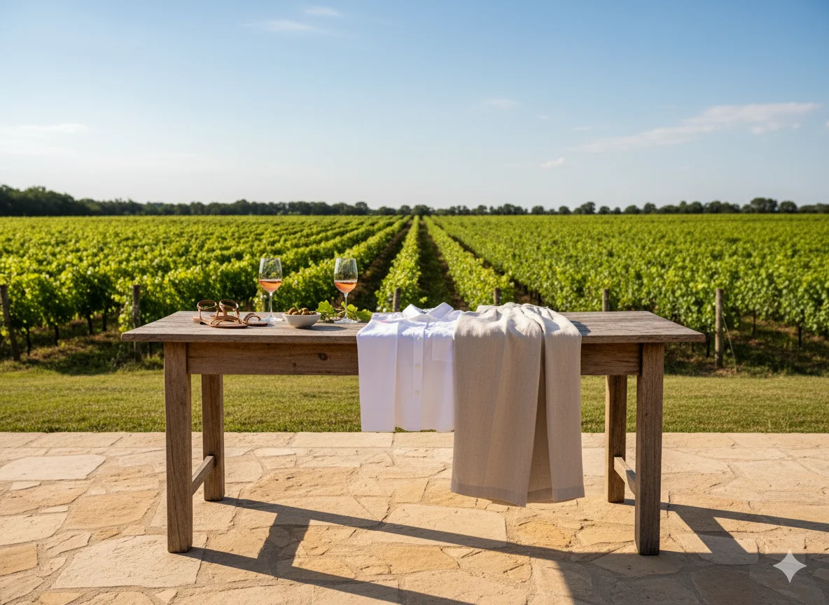 Classic White Shirt and Wide-Legged Trousers