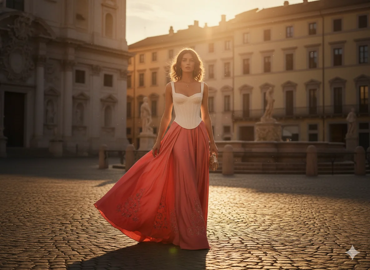Corset Style Top with Maxi Skirt