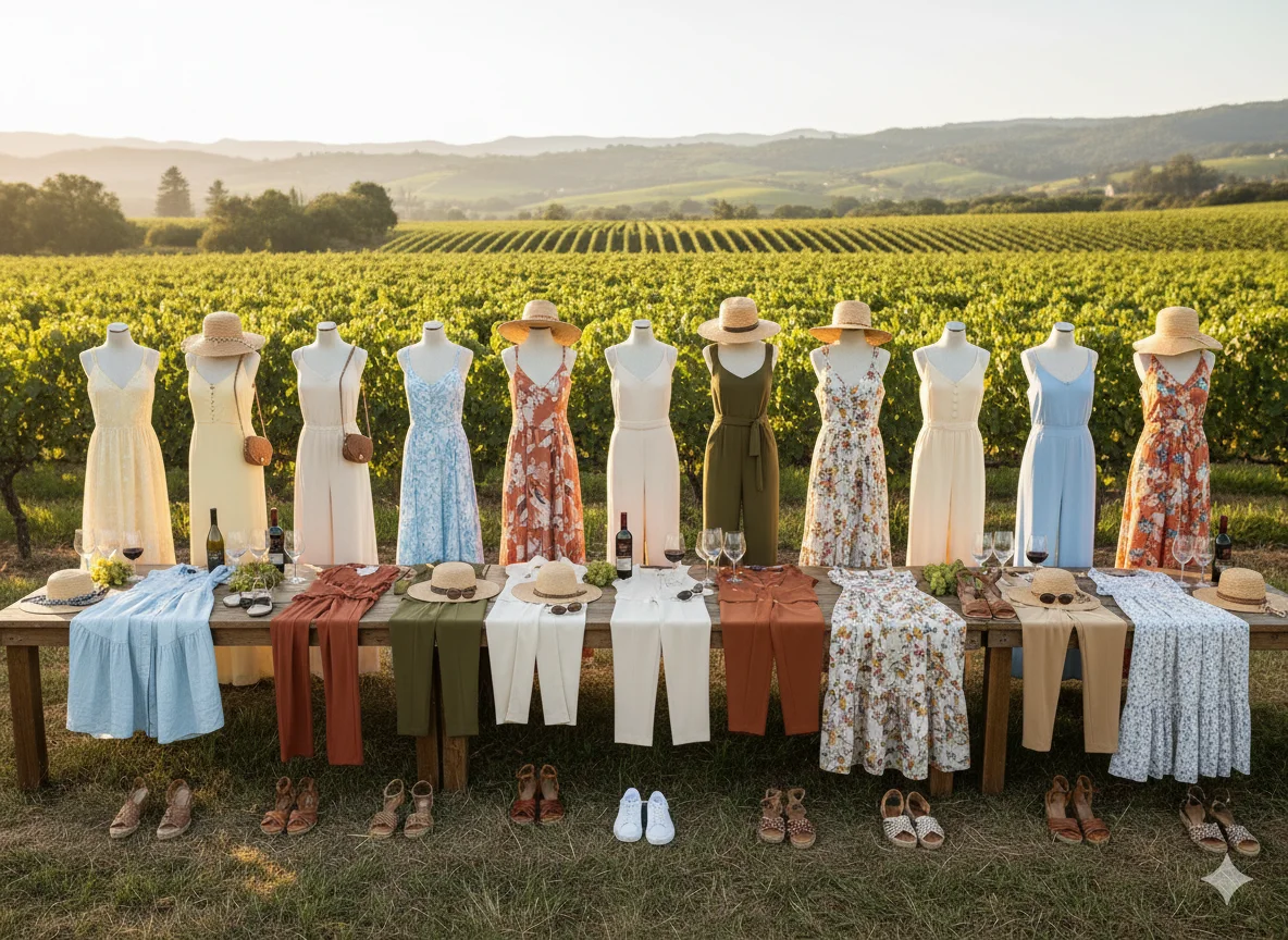 Elegant Summer Wine Tasting Outfits