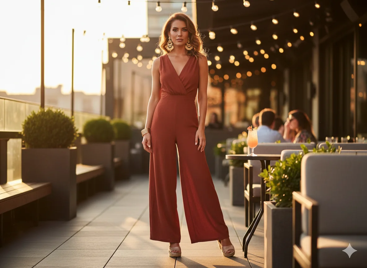 Jumpsuit with Statement Accessories