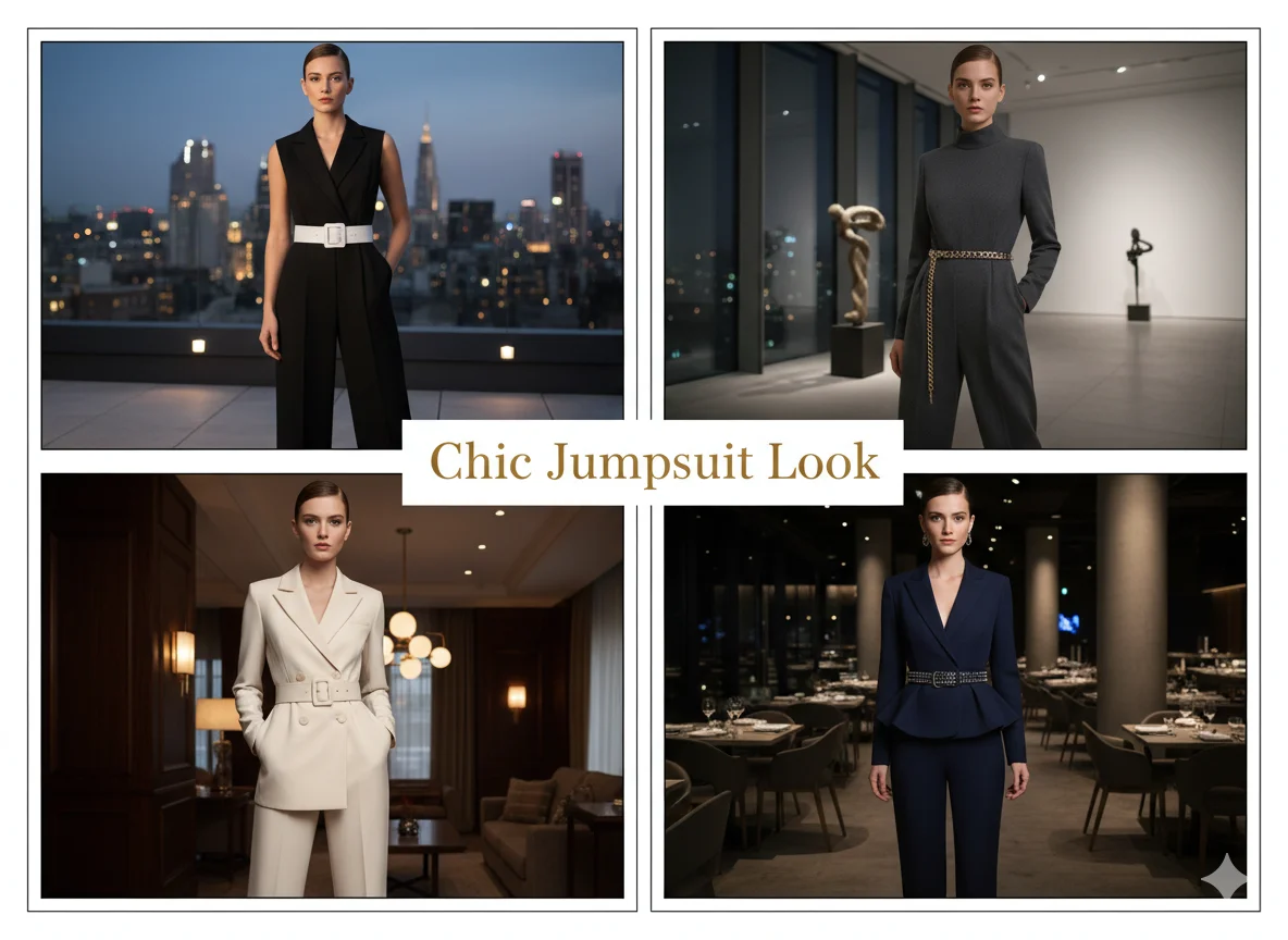 Jumpsuit with a Belt