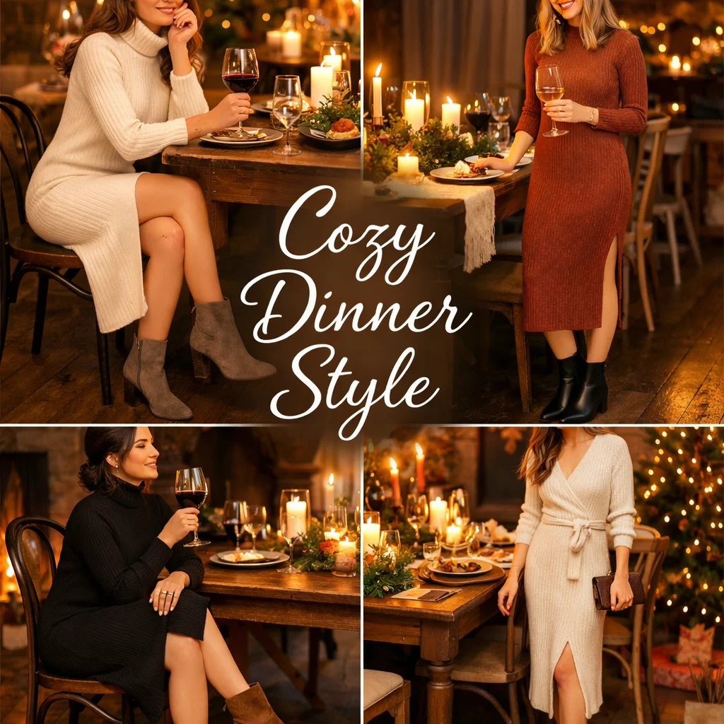 Knit Dress with Boots