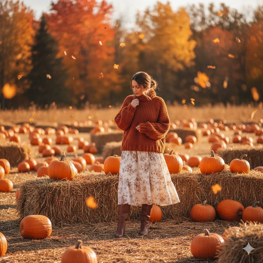  Knit Sweater and Midi Dress