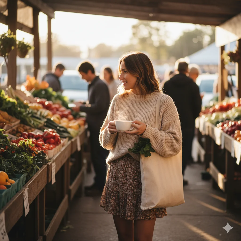Knit Sweater with a Mini Skirt