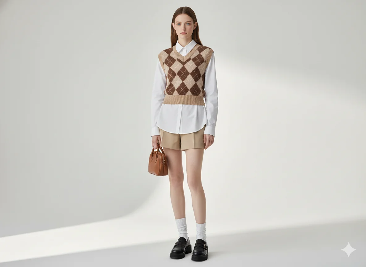 Knit Vest Layering Look