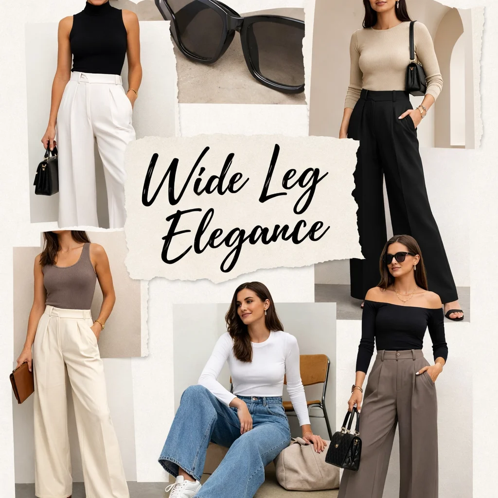 Leg Pants with a Fitted Top