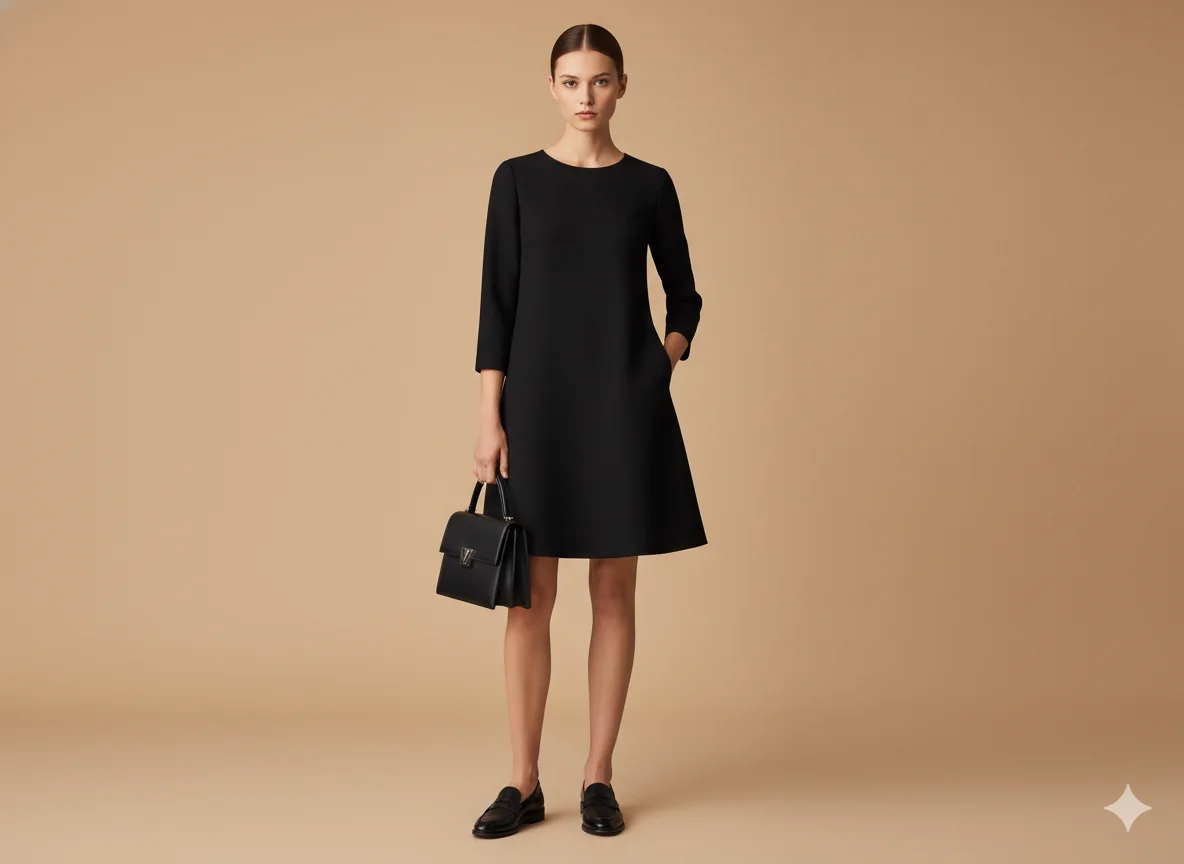 Minimalist Black Mini Dress