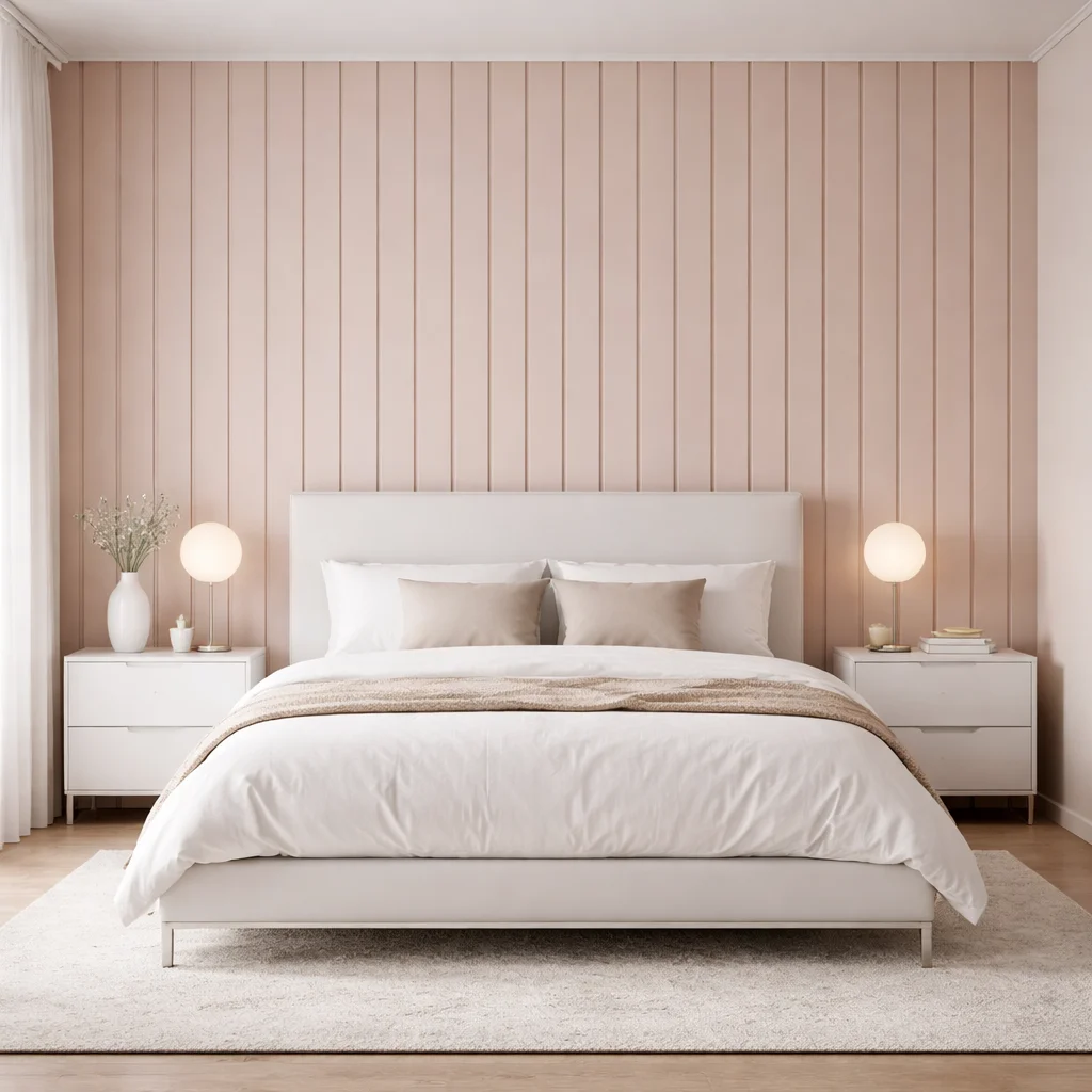 Modern Pink Panel Wall Design