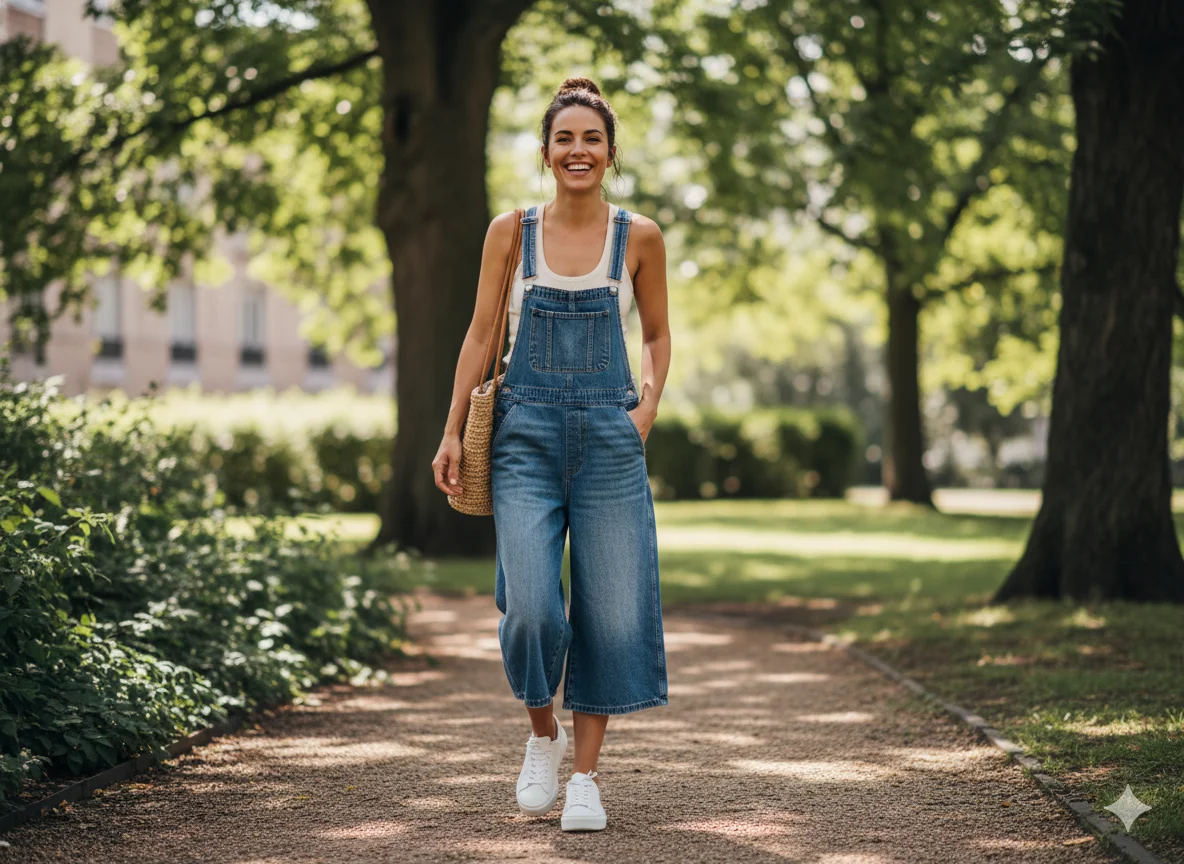 Overalls with a Tank Top