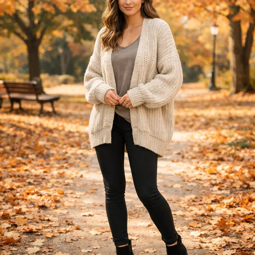 Oversized Cardigan with Leggings