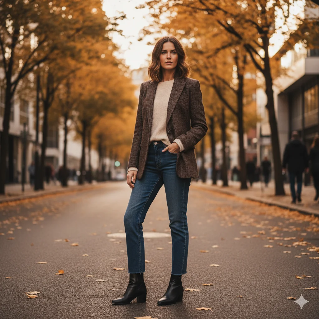 Oversized Sweater with Leather Leggings