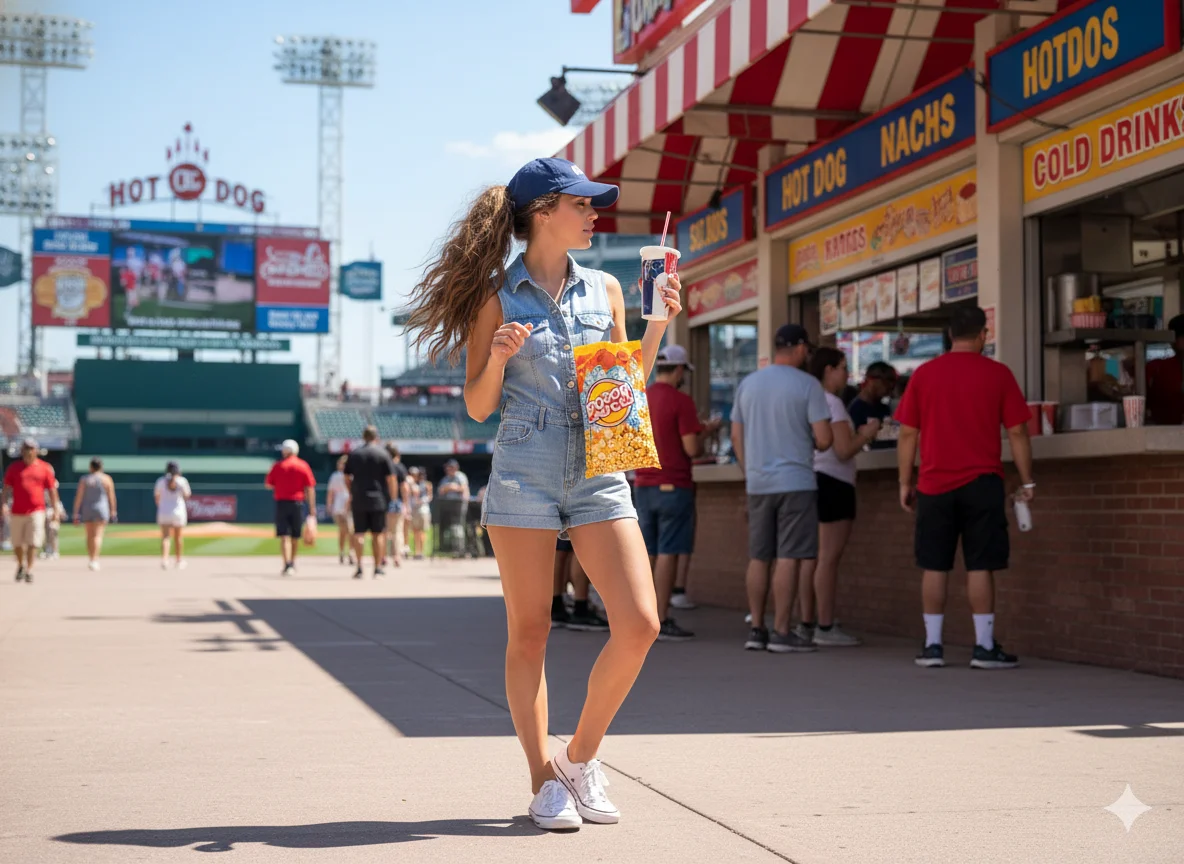 Romper and Baseball Cap