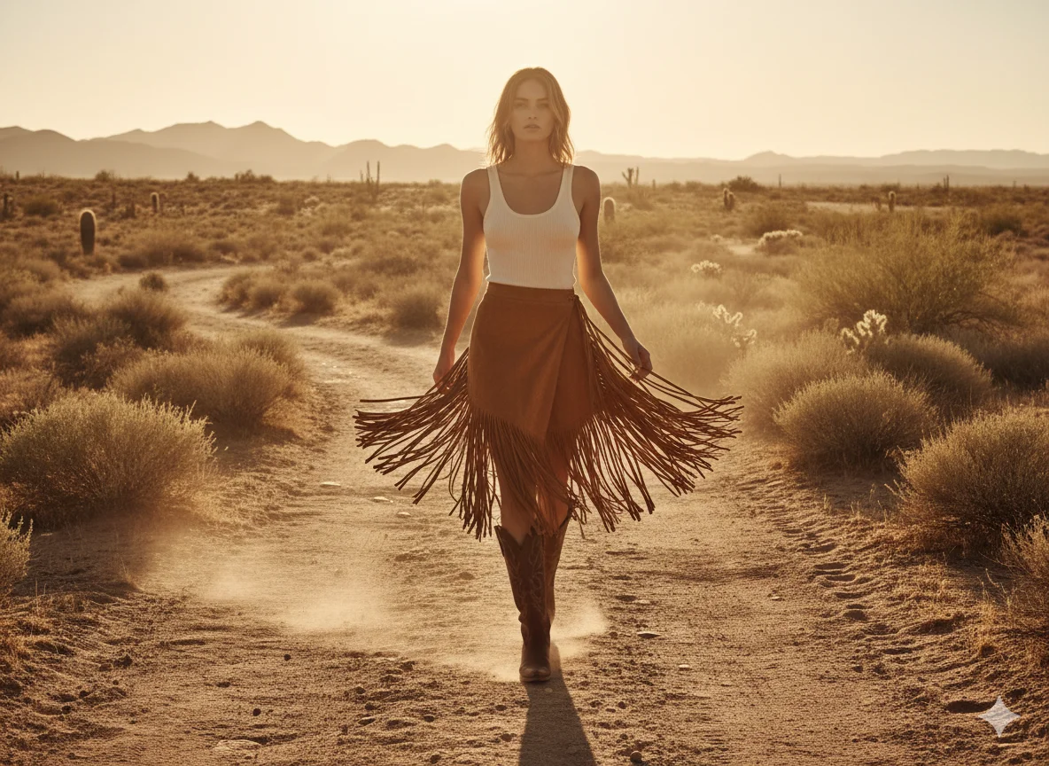 Suede Wrap Skirt and a Simple Tank