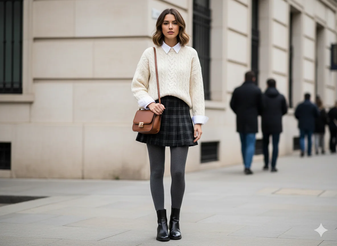 Sweater Layered Over Shirt