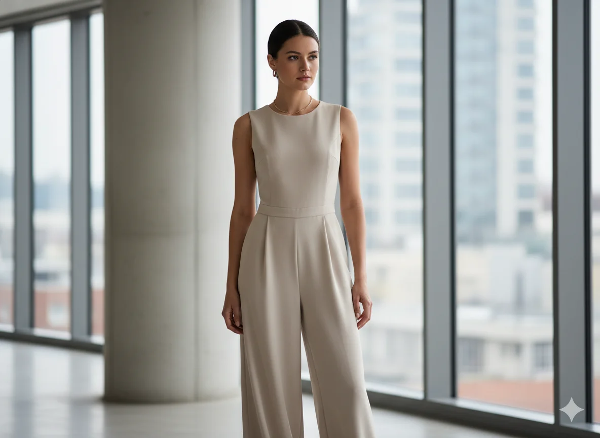 Tailored Jumpsuit with Minimal Accessories