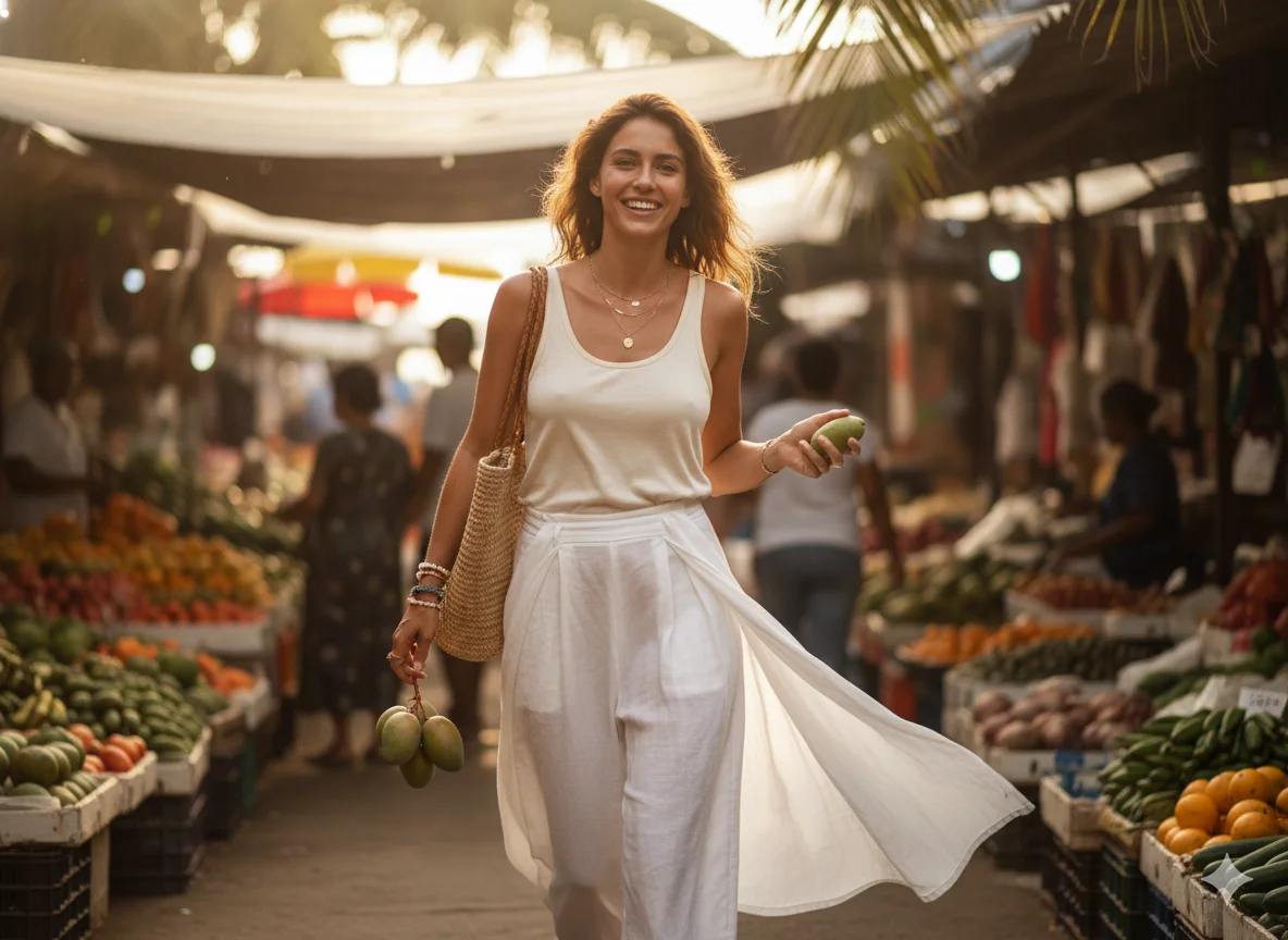 Tank Top with Linen Pants