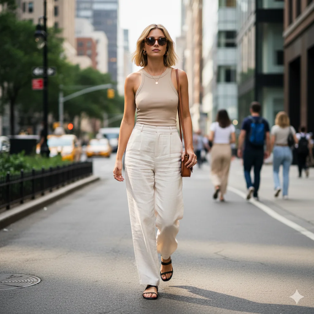 Tank Top with Linen Pants