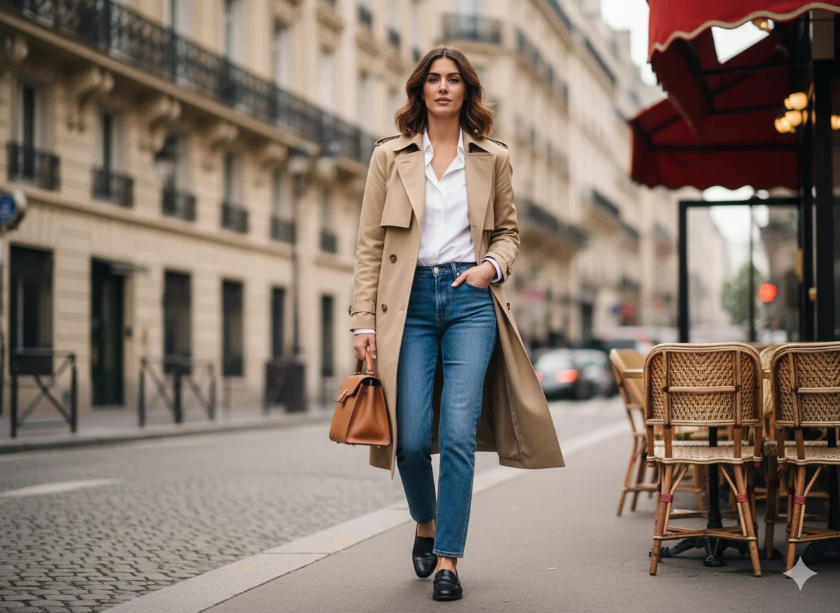 The Trench Coat and Jeans Combination