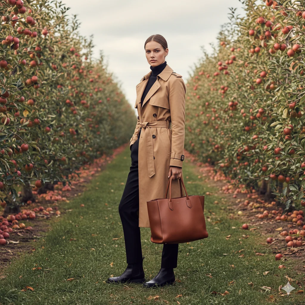 Trench Coat Over a Turtleneck