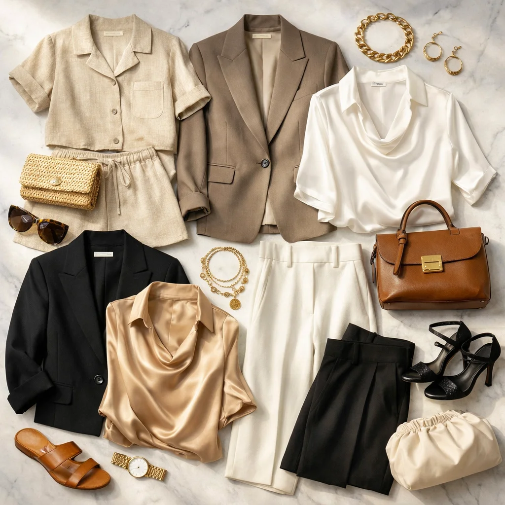 15. Flared Pants and a Fitted Polo Shirt