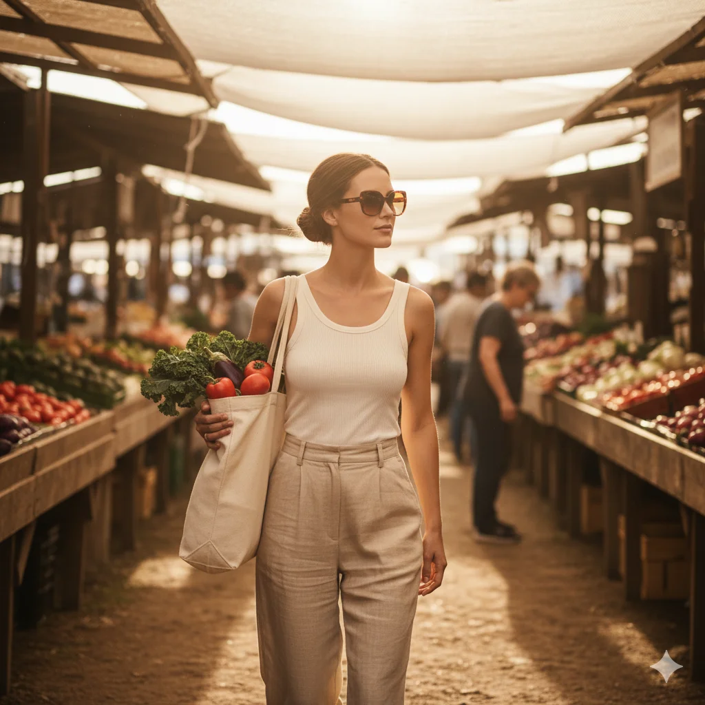 Wide Leg Pants with a Tank Top