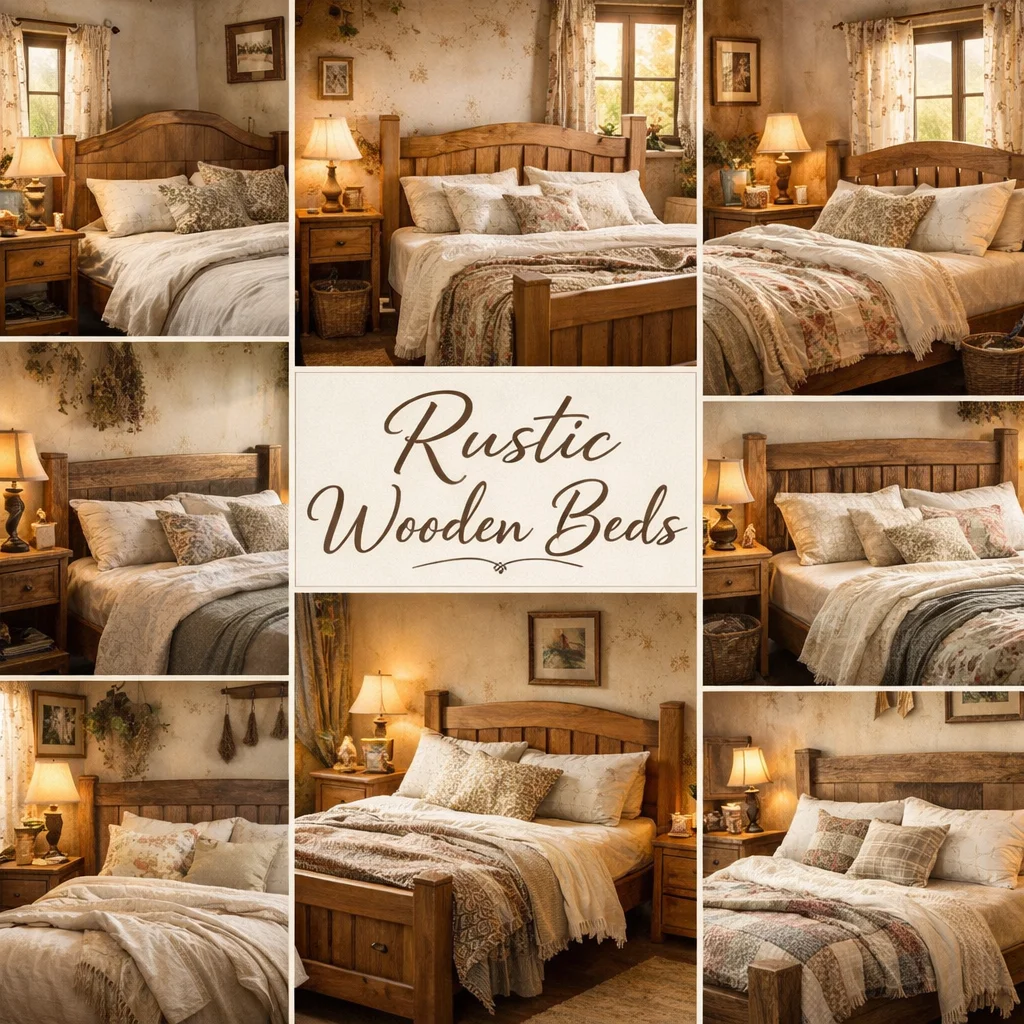 Wooden Bed Frames for Rustic Charm