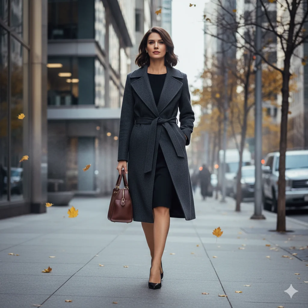 Wool Coat and Business Dress